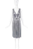 Paco Rabanne Silver Chainmesh Metal Deep V Neck Dress