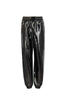 MSGM Black Faux Patent Leather Vinyl Jogger Pants