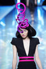Alexander McQueen Fuchsia Pink Silk and Black Patent Leather Stripe Waist Belt SS2008