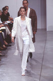 Helmut Lang Off White Fuzzy "Feather" Paper Coat