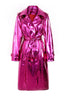 Vintage Pink Metallic Trench Coat