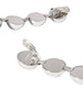 Saint Laurent Silver Half Ball Crystal Dangling Earrings
