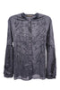 Roberto Cavalli Black Eyelet Lace Cut-Out Blouse