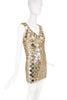 Paco Rabanne Gold Vintage Square Mini Dress