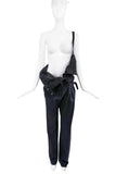 Ann Demeulemeester Black Asymmetric One Strap Overall Jumpsuit Fall 2003 Runway