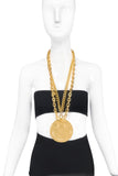 Vintage Gold Sqaure Long Chain Necklace