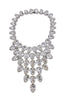 Vintage Vogue Clear Crystal Tear Drop Collar Necklace