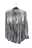 Vintage Silver Gray Metallic Shirt