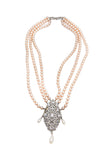 Place Vendôme Triple Pearl Crystal Pendant Necklace