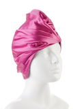 Prada Pink Silk Satin Peplum Tailored Turban Hat Spring 2006