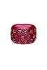 Vintage Red Pink Lucite Crystal Ring