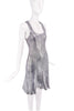 Reed Krakoff Silver Metallic Ribbed Tank Dress