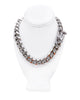 Cruize "Lucien" Silver Heavy Chain U-Clasp Necklace