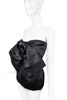 Richard Quinn Black Satin Oversized Bow Corset Top