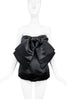 Richard Quinn Black Satin Oversized Bow Corset Top