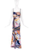 Roberto Cavalli Corset Just Cavalli Silk Print Gown Dress Runway Spring 2003