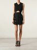 Emanuel Ungaro by Fausto Puglisi Black Ruffle Zipper Skirt