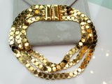 Givenchy Gold Triple Hexagon Tank Chain Choker Necklace