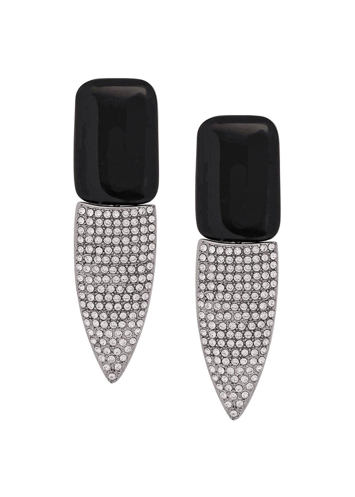 Saint Laurent Paris "Le Smoking" Runway Crystal Earrings FW2018