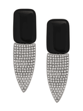 Saint Laurent Paris "Le Smoking" Runway Crystal Earrings FW2018