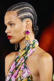 Saint Laurent Silver Pink Crystal Gripoix Chandelier Earrings Runway Summer 2022