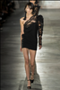 Saint Laurent by Anthony Vaccarello Black Lace One Shoulder Dress SS2017 Runway