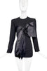 Jean-Louis Scherrer Black Mini Dress with Dramatic Large Bow Detail