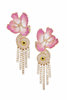 Schiaparelli Pink Flower Earrings