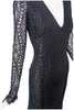 Emilio Pucci Black Lace Sequin Embellished Gown Dress