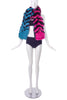 Ohne Titel Pink and Teal Chevron Print Fur Stole FW2015