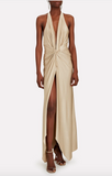 Alexandre Vauthier Black Plunging V Halterneck Gown
