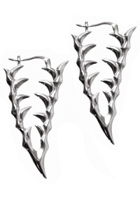 Vintage Silver V-Shaped Spike Earrings