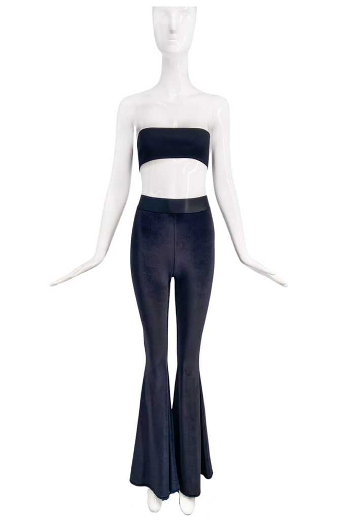 Faith Connexion Stretch Velvet Flared 'Abba' Legging Pants