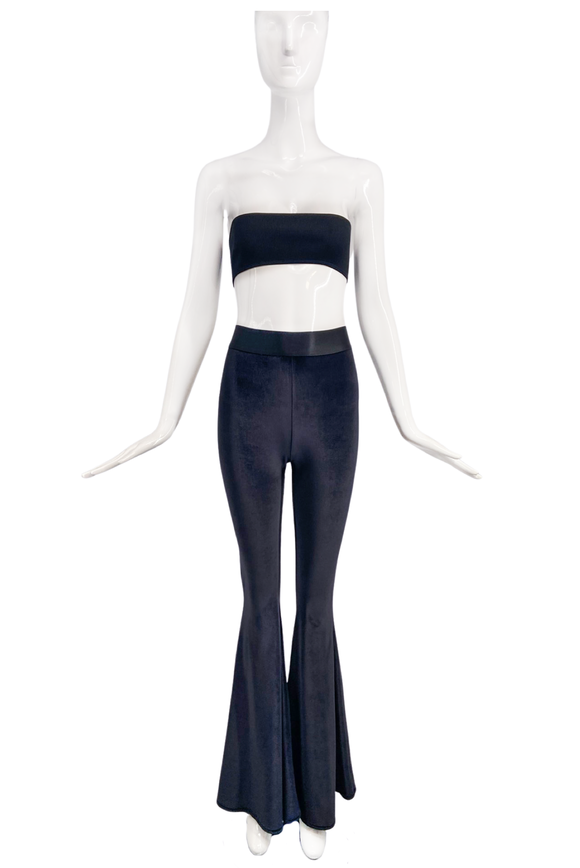 Faith Connexion Stretch Velvet Flared 'Abba' Legging Pants