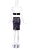 Gianni Versace Black Leather Pencil Skirt - BOUTIQUE PURCHASE PRICE
