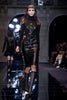 Versace Black Gemstone Cross Longsleeve Turtleneck Top FW2012