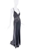 Versace Black Lace Cut Out Slip Dress Gown