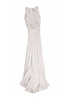Versace Ivory White Silk Goddess Body Con Wrap Gown