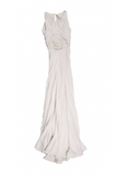 Versace Ivory White Silk Goddess Body Con Wrap Gown