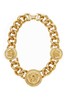 Versace Gold Triple Medusa Chain Necklace
