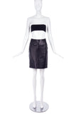 Gianni Versace Black Leather Pencil Skirt - BOUTIQUE PURCHASE PRICE