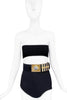 Versace Iconic 90's Massive Gold Medusa Buckle Corset Belt