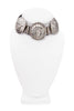 Versace Silver Medusa Coin Chain Choker Necklace