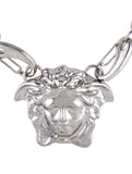 Versace Silver Metallic Palazzo Medusa Thick Rope Chain Necklace Choker Fall 2014 Campaign
