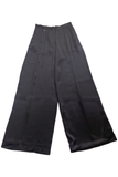 Viktor & Rolf Black Oversized Satin Wide Marlene Pants