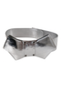 Viktor & Rolf Silver Leather Folded Wide Corset Belt