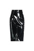 Marco Bologna Black Vinyl Patent Pencil Mistress Skirt