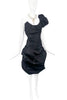 Vivienne Westwood Black One Shoulder Corset Asymmetric Cocktail Dress Gown Gold Label Fall 2000