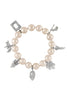 Vivienne Westwood Large Pearl Silver Charm Necklace