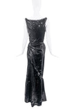 Vivienne Westwood Black Sequin Bias Cut Dress Gown